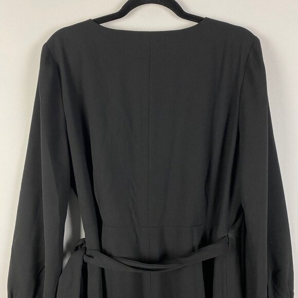J. Crew Black Midi Wrap Dress - Picture 7 of 9